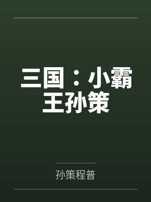 三国:小霸王孙策